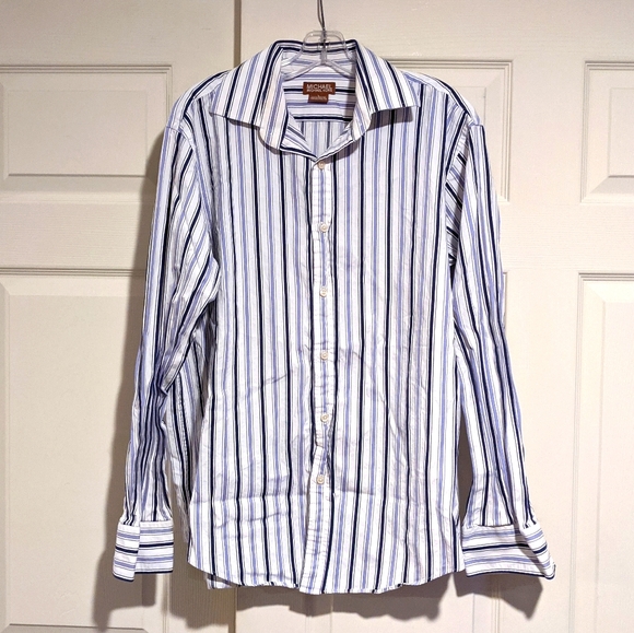 MICHAEL Michael Kors Other - Michael Kors Mens Purple Blue White Shirt